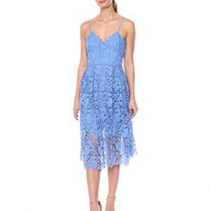 Chemical Lace Spaghetti Strap Midi Dress