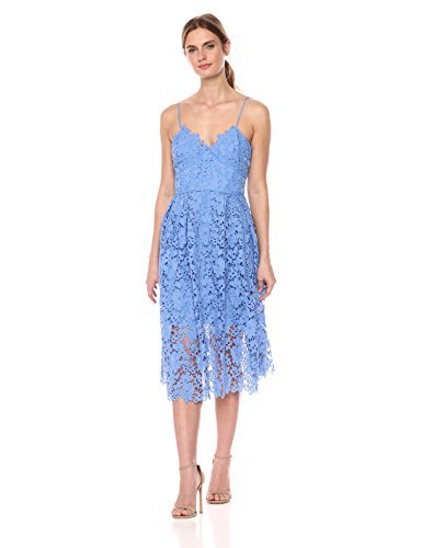 Top Fit and Flare Beautiful Lace Midi Dress Deals and offers