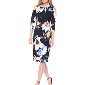 Jax Cold Shoulder Floral Midi Dress