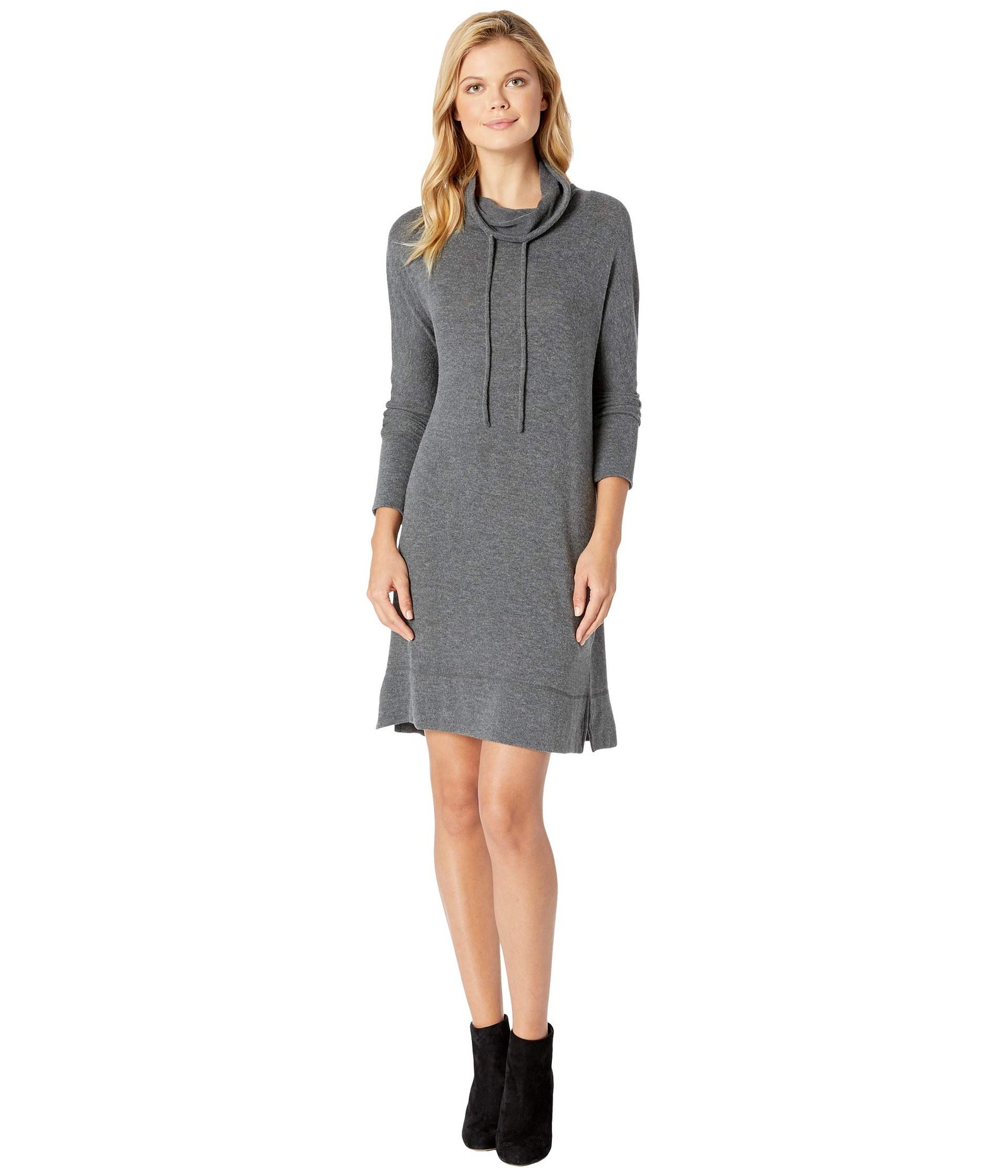 Sleeve Cowl Neck Sweater Dress