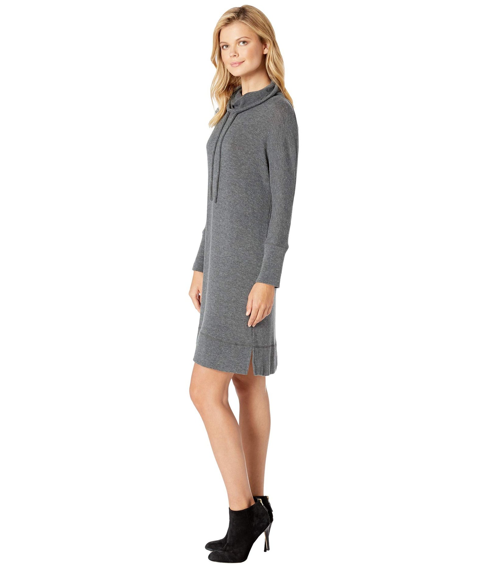 Sleeve Cowl Neck Sweater Dress