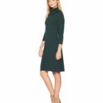 Nine West Womens Cowl Neck Fit & Flare Knit Dress