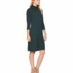 Nine West Womens Cowl Neck Fit & Flare Knit Dress