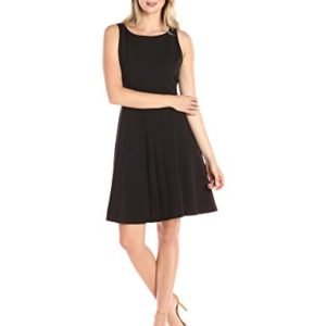Amazon Brand - Lark & Ro Women's Sleeveless Boatneck A-Line Seamed Dress