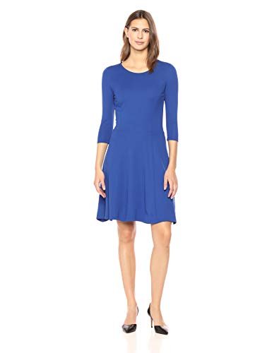 Sleeve Knit Fit and Flare Midi Dress
