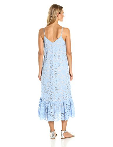 PARIS SUNDAY Women's Bottom Flounce Lace Slip Dress - Image 2