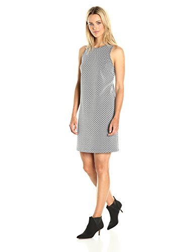 PARIS SUNDAY Women's Sleeveless Jacquard Keyhole Back Dress