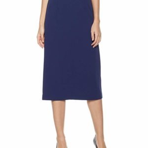 Essentialist Women's Stretch Knit Extended Length Pencil Skirt