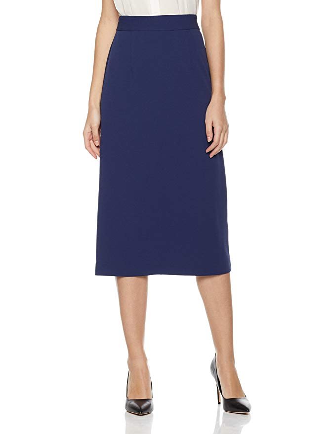 Essentialist Women's Stretch Knit Extended Length Pencil Skirt