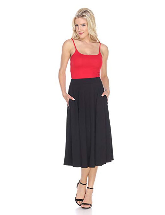white mark Women's ''Tasmin'' Flare Midi Skirt - Image 3