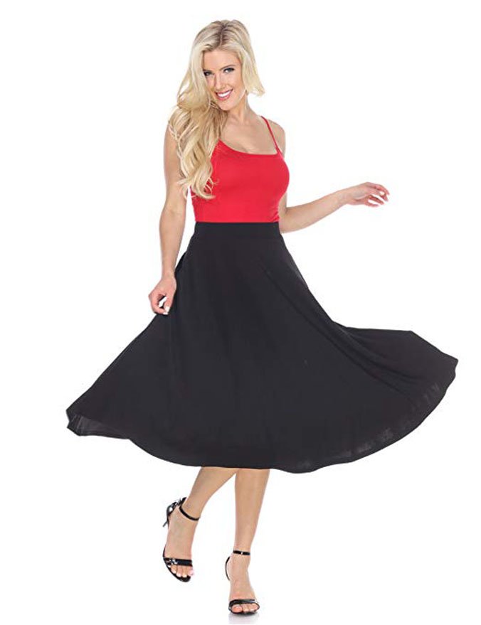 white mark Women's ''Tasmin'' Flare Midi Skirt - Image 2