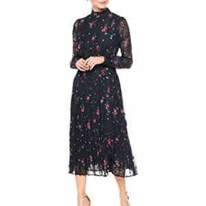 ASTR the label Women's Spencer Floral Long Sleeve Mock Neck Midi Dress