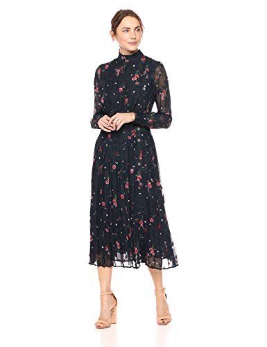 ASTR the label Women's Spencer Floral Long Sleeve Mock Neck Midi Dress