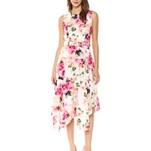 Calvin Klein Women's Belted Hankerchief Dress