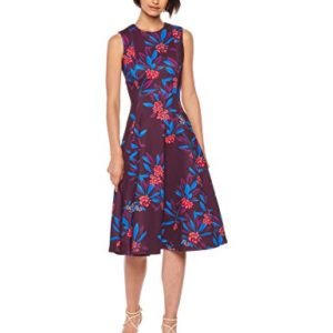 Calvin Klein Women's Sleeveless Princess Seamed A-line Midi Dress