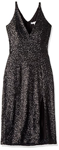 Dress the Population Women's Camilla Plunging Sequin Sleeveless Bodycon Midi Sheath Dress - Image 5