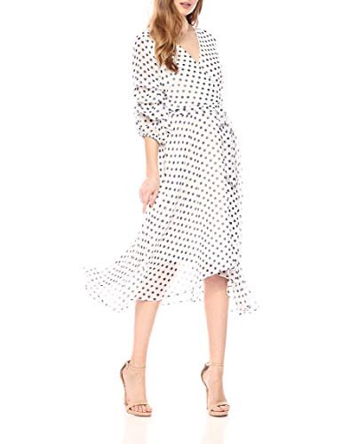 Gabby Skye Women's Elbow Sleeve V Neck Midi A-line Dress - Image 3