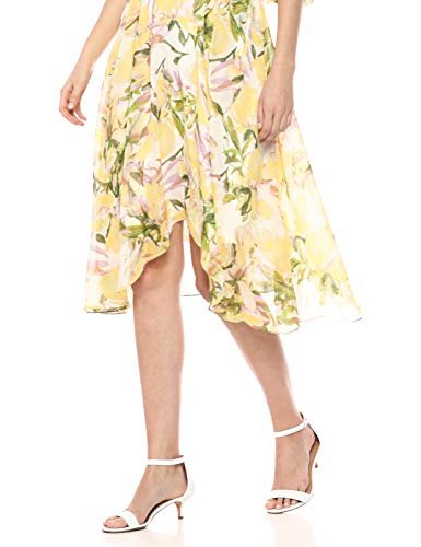 Gabby Skye Women's Elbow Sleeve V Neck Midi A-line Dress - Image 5