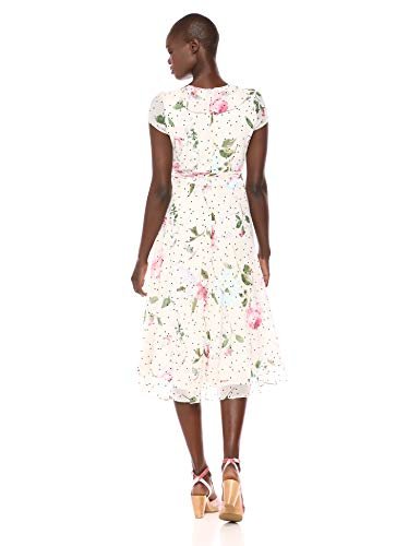Gabby Skye Women's Short Sleeve Floral Ruffled Dress - Image 3