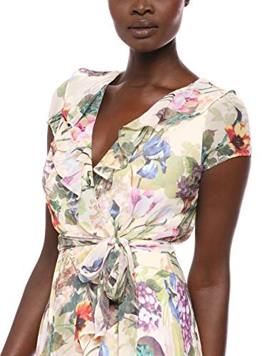 Gabby Skye Women's Short Sleeve Floral Ruffled Dress - Image 4