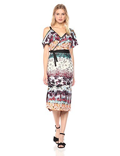 RACHEL Rachel Roy Women's Floral Asymmetrical Draped Dress