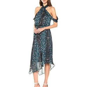 RACHEL Rachel Roy Women's Flowy Cold Shoulder Printed Dress