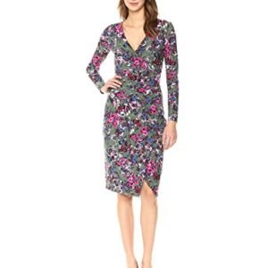 RACHEL Rachel Roy Women's Longsleeve Floral Printed Tie Waist Dress