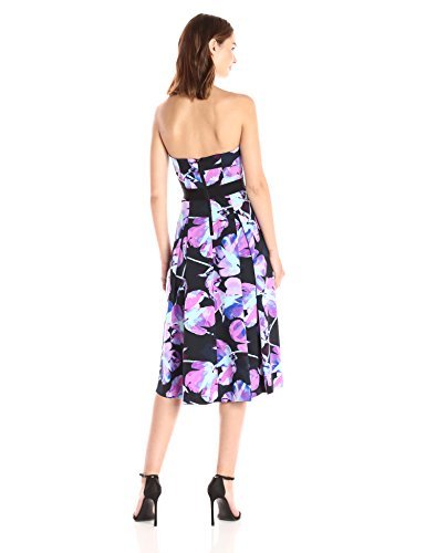 RACHEL Rachel Roy Women's Strapless Printed Fit and Flare Midi - Image 2