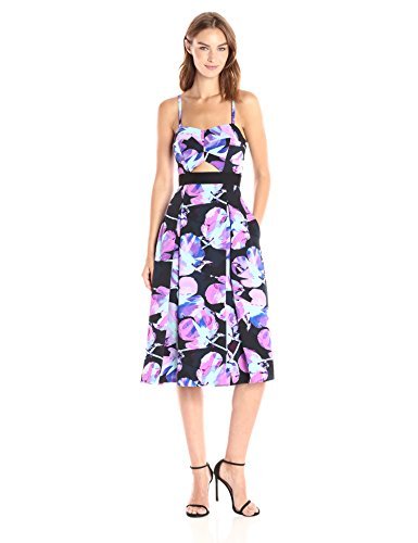 RACHEL Rachel Roy Women's Strapless Printed Fit and Flare Midi - Image 3