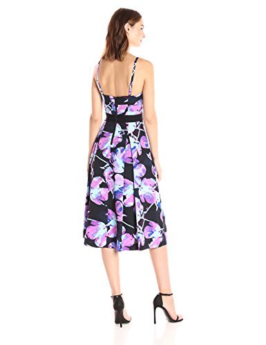 RACHEL Rachel Roy Women's Strapless Printed Fit and Flare Midi - Image 4