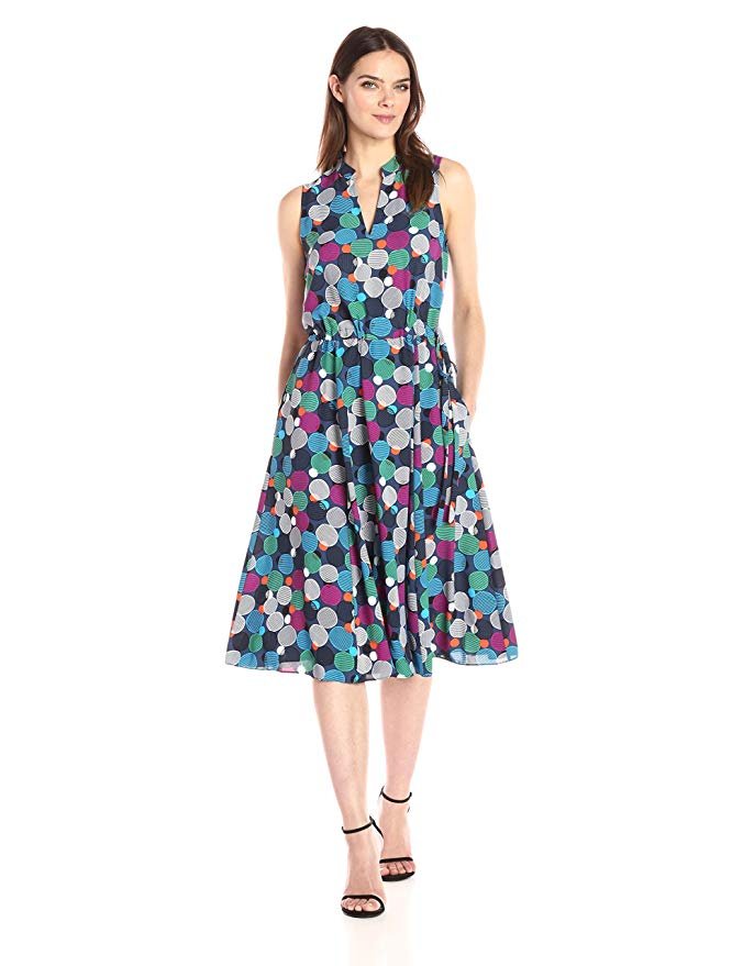 Anne Klein Women's Drawstring Waist Midi Dress