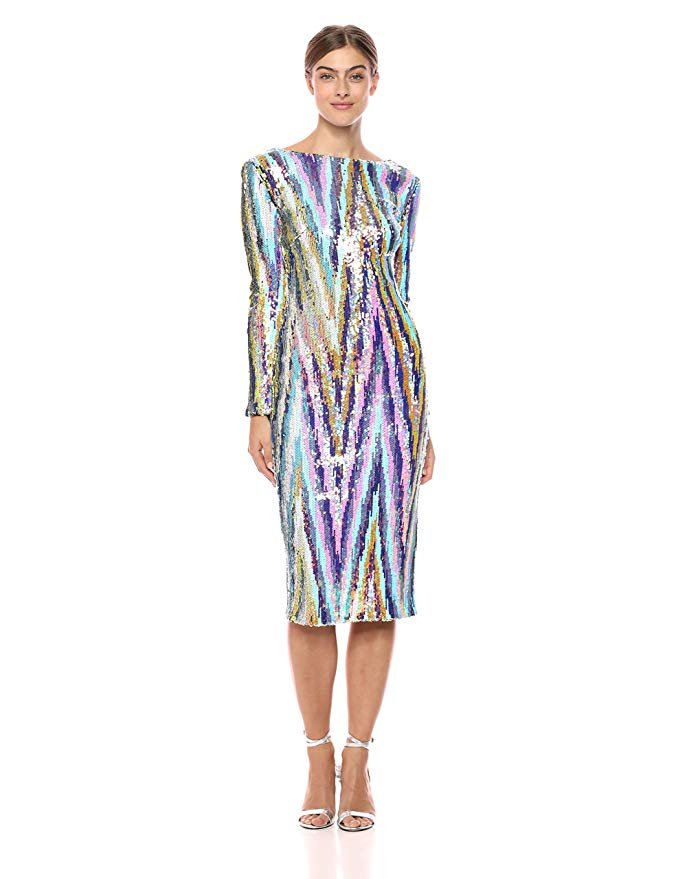 dress the population emery sequin midi dress Dress the Population Emery Sequin Dress
