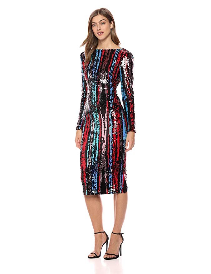 emery sequin sheath dress