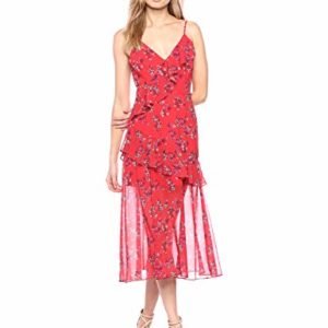 Keepsake The Label Women's Heart and Soul Sleevless Ruffle Aline Midi Dress