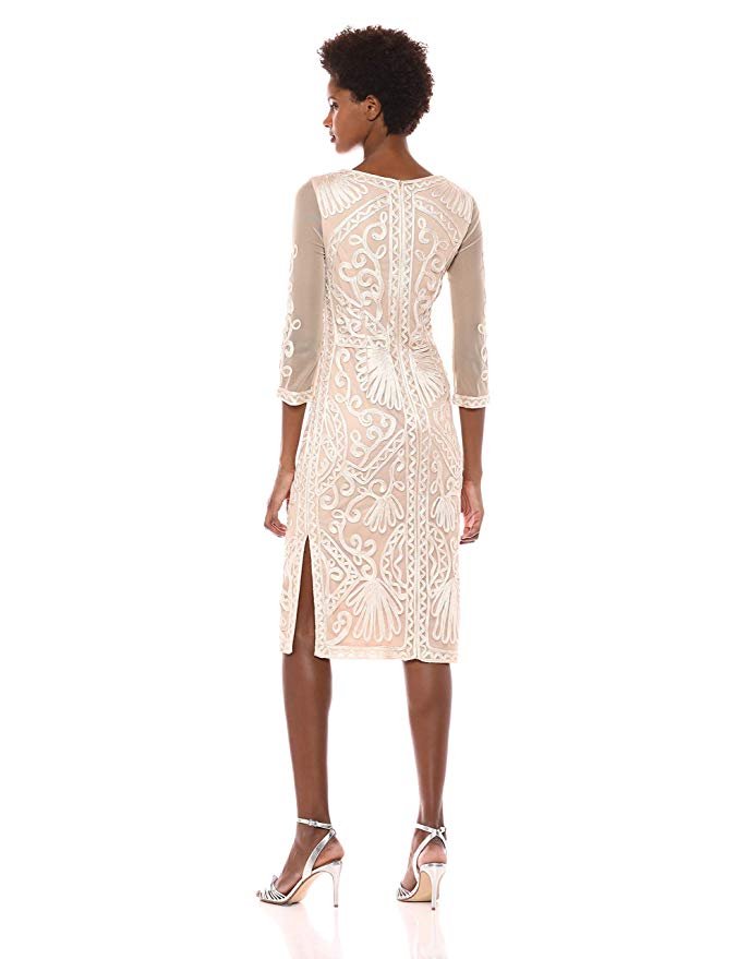 JS Collection Embroidered Midi Midi - Midi Length Dress Deals & Offers