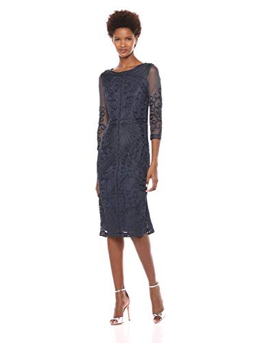 JS Collection Embroidered Midi Midi - Midi Length Dress Deals & Offers